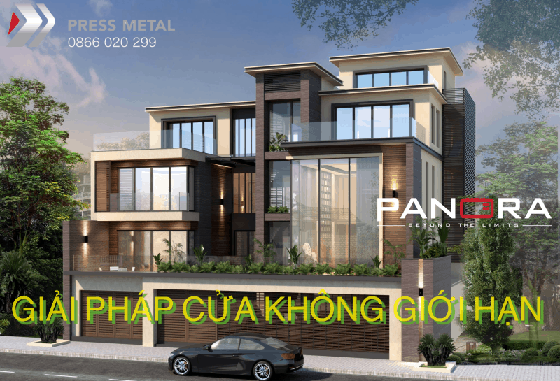 Công trình Biệt thự với hệ cửa nhôm kính Panoradoor® tại Vientian, Lào - PressMetal thi công cua nhom panoradoor