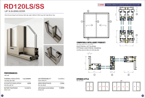 Cửa đi trượt nâng/trượt thường nhôm cầu cách nhiệt hệ 120 (2 ray) kính hộp tối đa 2 lớp