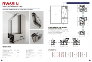 Cửa sổ vô cực mở vào trong nhôm cầu cách nhiệt hệ 65